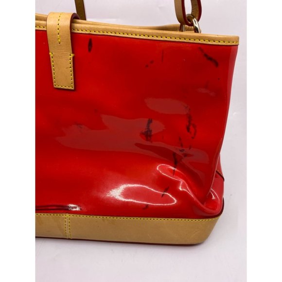 DOONEY & BOURKE Red Tan Large Leather Tote Bag - Picture 6 of 11